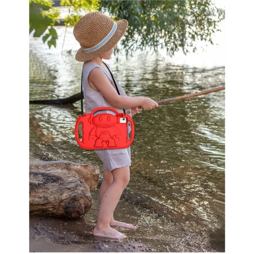 2/$25 Red Kids iPad Tablet Protector Case With Stand